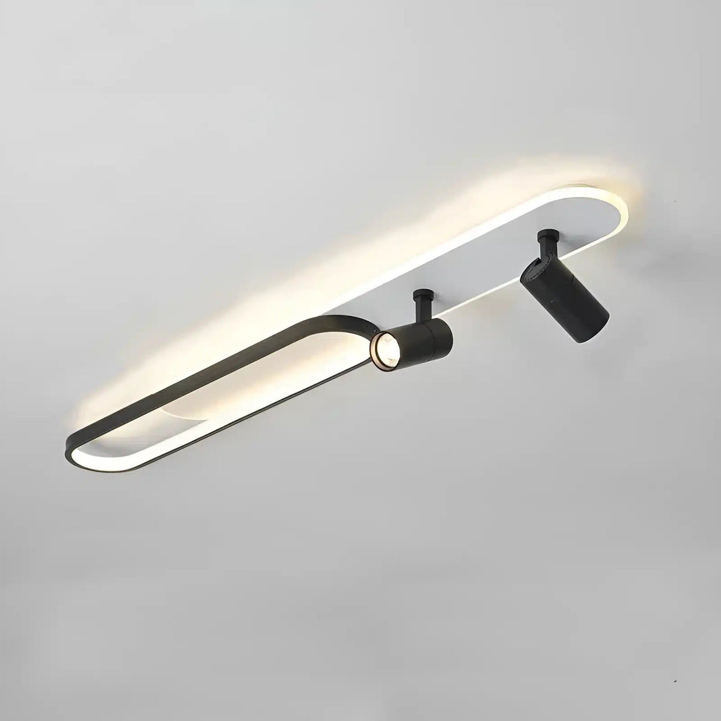 Plafonnier LED au Design Moderne 2 ampoules en plusieurs tailles pour Salon - Luminenza - Noir