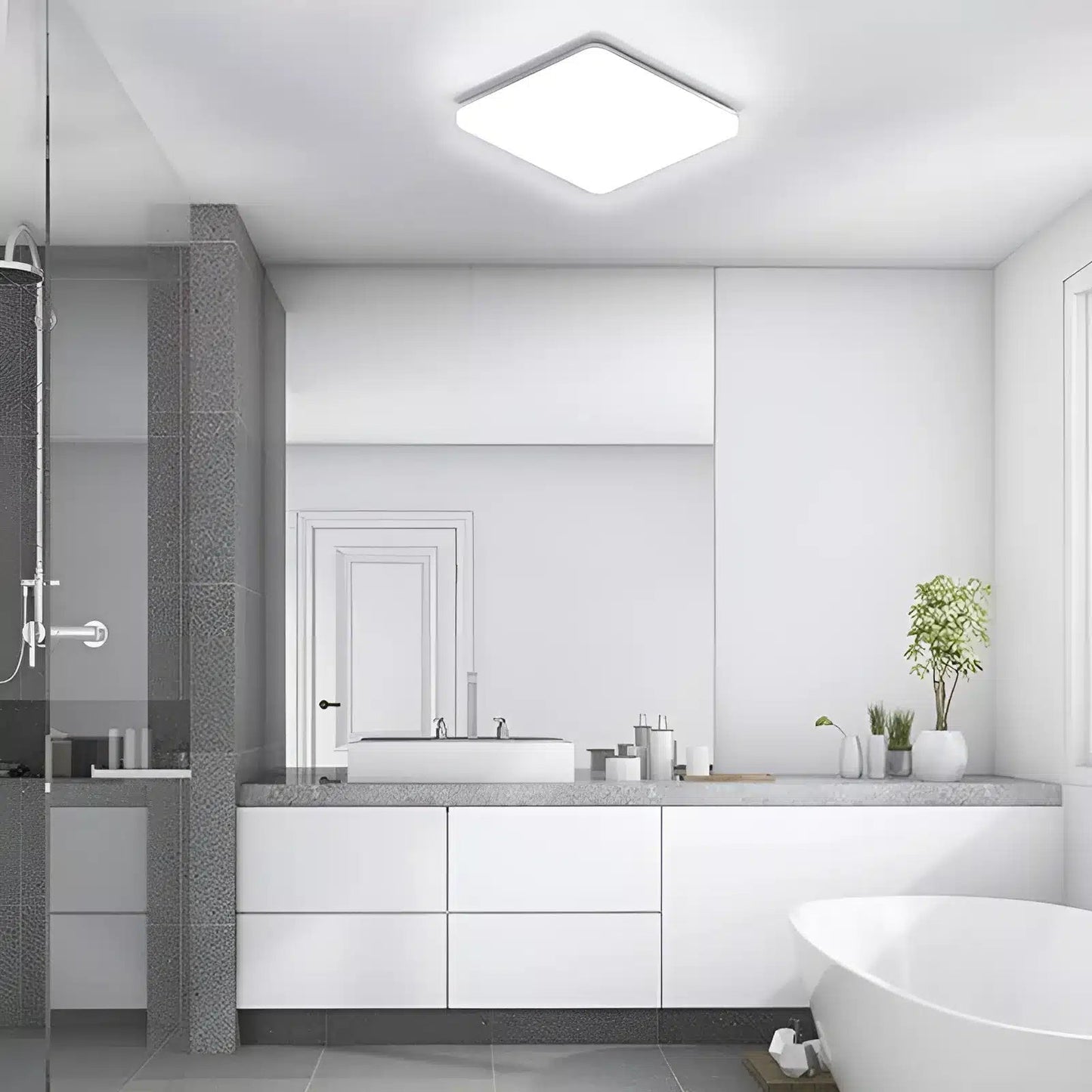 Plafonnier LED au Design Moderne, Éclairage d'Intérieur - Luminenza - Blanc