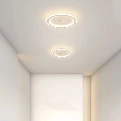Plafonnier LED au design moderne forme ronde et carrée en noir et blanc pour salon - Luminenza - Blanc