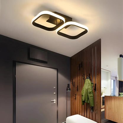 Plafonnier LED carrés de lumière pour salon - Luminenza - Noir