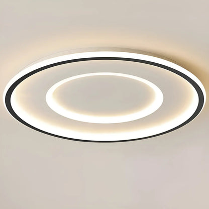 Plafonnier LED double halo pour salon - Luminenza - Noir