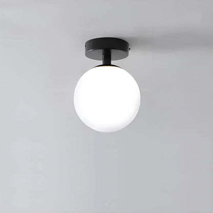 Plafonnier LED en forme de boule lumineuse pour salon - Luminenza - Blanc