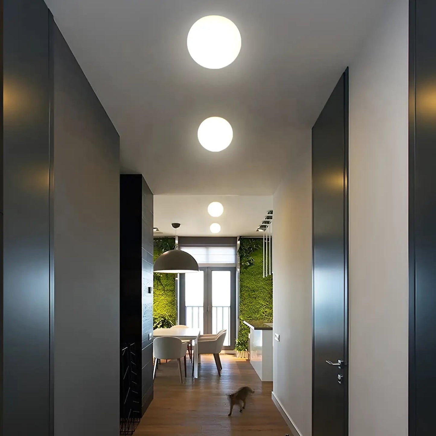 Plafonnier LED en forme de bulle de lumière pour salon - Luminenza - Blanc