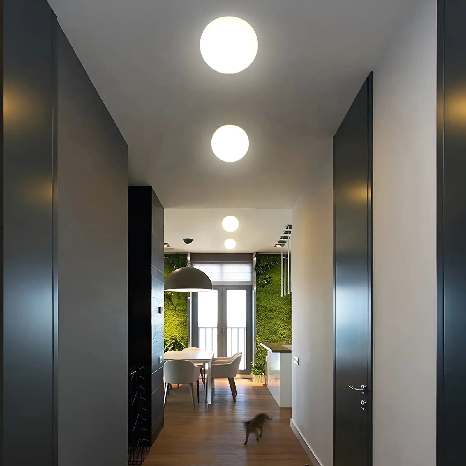 Plafonnier LED en forme de bulle de lumière pour salon - Luminenza - Blanc