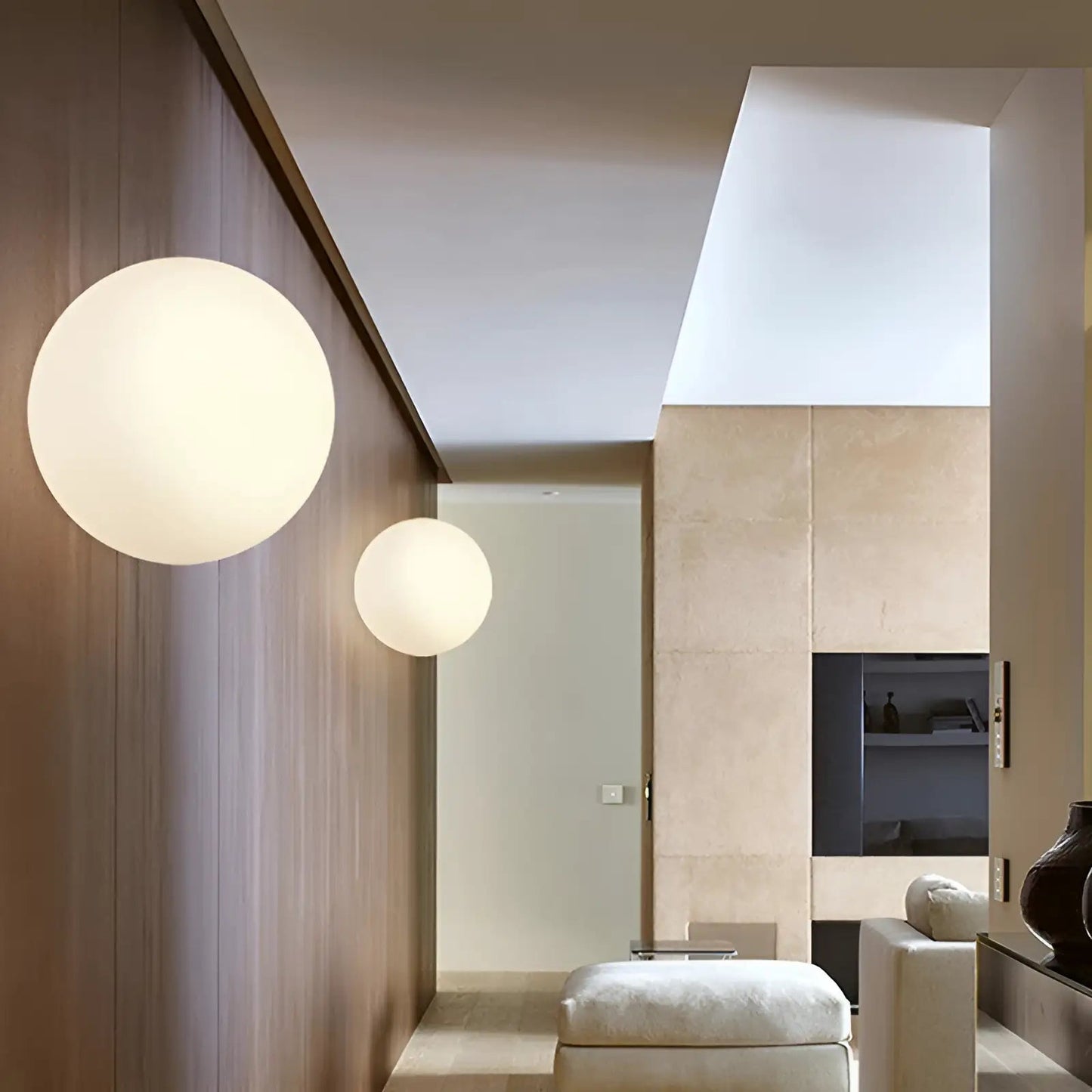 Plafonnier LED en forme de bulle de lumière pour salon - Luminenza - Blanc