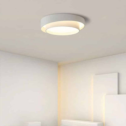 Plafonnier LED forme ronde simple et ultra fin au design moderne pour salon - Luminenza - Blanc