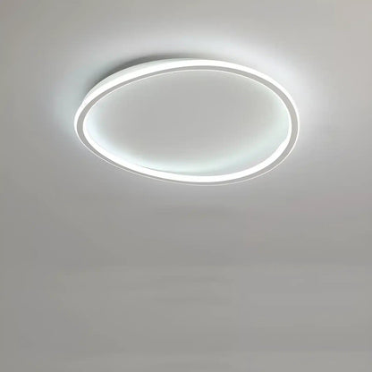 Plafonnier LED halo ovale pour salon - Luminenza - Blanc