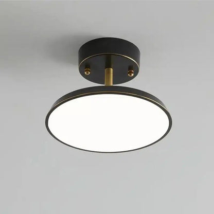 Plafonnier LED Moderne Disque Céleste en Cuivre et Acrylique pour salon - Luminenza - Doré