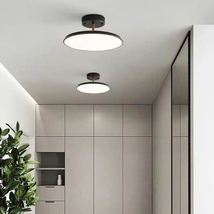 Plafonnier LED Moderne Disque Céleste en Cuivre et Acrylique pour salon - Luminenza - Doré