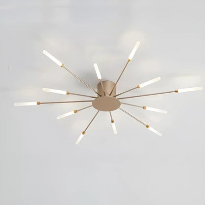 Plafonnier LED Moderne Effet Feux d'Artifice pour Salon - Luminenza - Doré