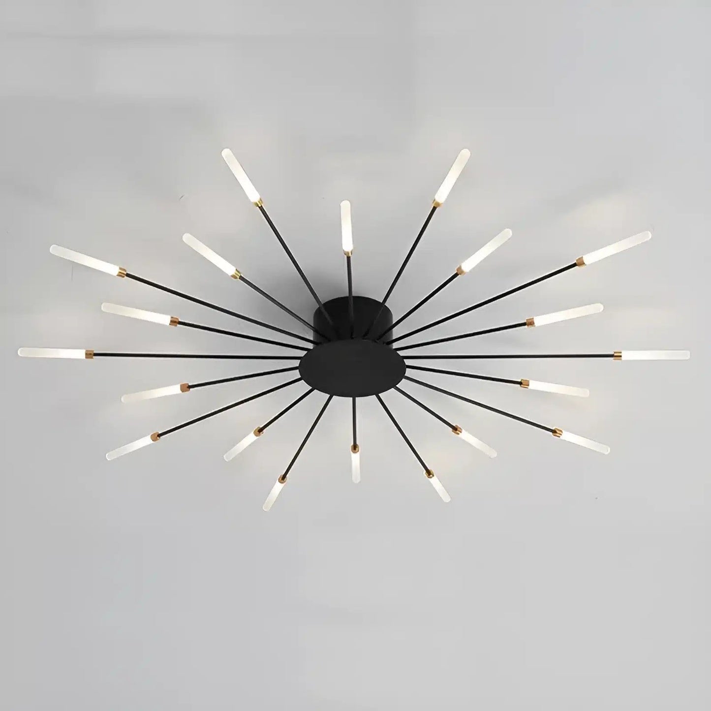 Plafonnier LED Moderne Effet Feux d'Artifice pour Salon - Luminenza - Noir