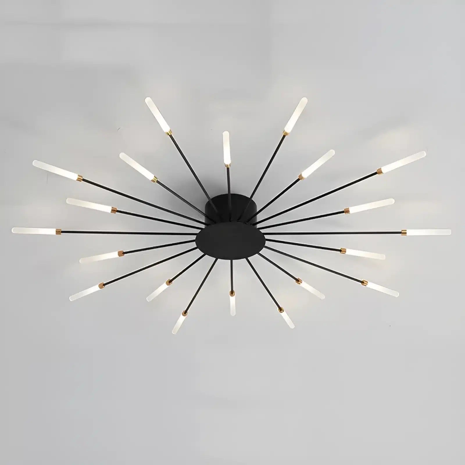 Plafonnier LED Moderne Effet Feux d'Artifice pour Salon - Luminenza - Noir