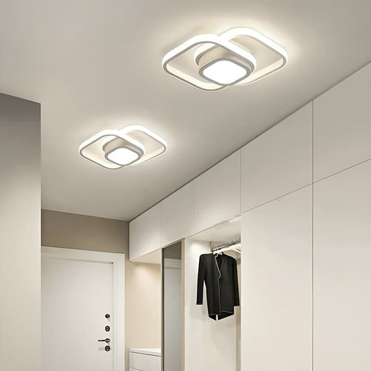 Plafonnier LED Moderne en forme de cadre pour salon - Luminenza - Blanc
