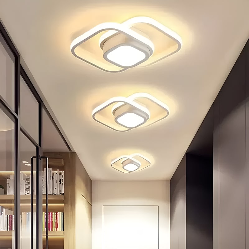 Plafonnier LED Moderne en forme de cadre pour salon - Luminenza - Blanc