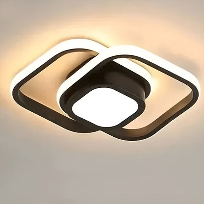 Plafonnier LED Moderne en forme de cadre pour salon - Luminenza - Noir