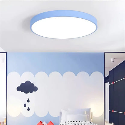 Plafonnier LED nordique circulaire pour salon - Luminenza - Blanc