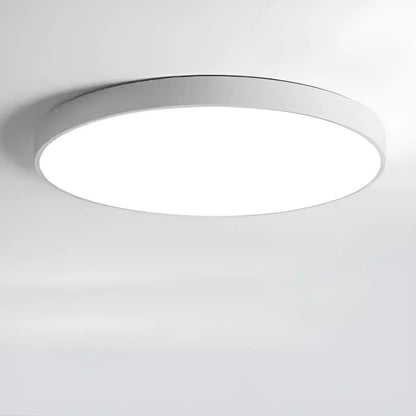 Plafonnier LED nordique circulaire pour salon - Luminenza - Blanc