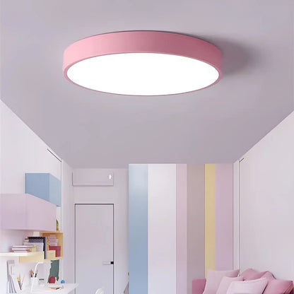 Plafonnier LED nordique circulaire pour salon - Luminenza - Blanc