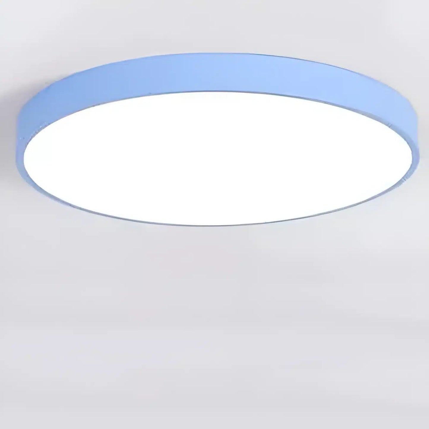 Plafonnier LED nordique circulaire pour salon - Luminenza - Bleu pale