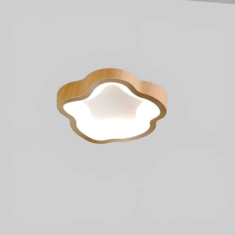Plafonnier LED nordique en forme de nuage pour salon - Luminenza - Bois
