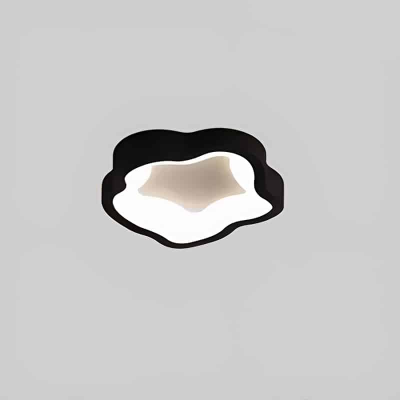 Plafonnier LED nordique en forme de nuage pour salon - Luminenza - Noir