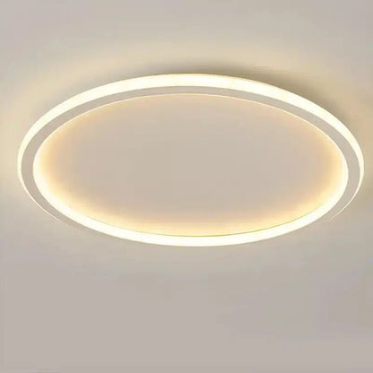 Plafonnier LED Rond et Simple au Design Nordique avec Lumière dimmable en différentes tailles - Luminenza - Blanc