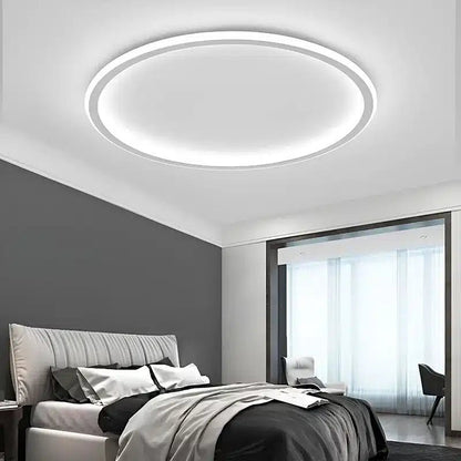 Plafonnier LED Rond et Simple au Design Nordique avec Lumière dimmable en différentes tailles - Luminenza - Blanc