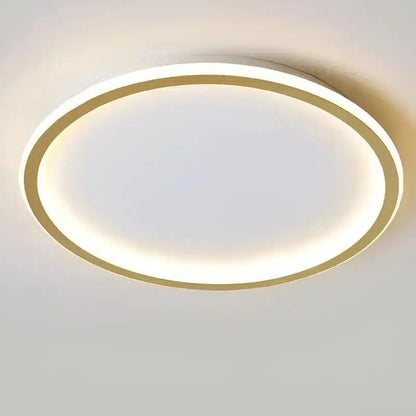 Plafonnier LED Rond et Simple au Design Nordique avec Lumière dimmable en différentes tailles - Luminenza - Doré