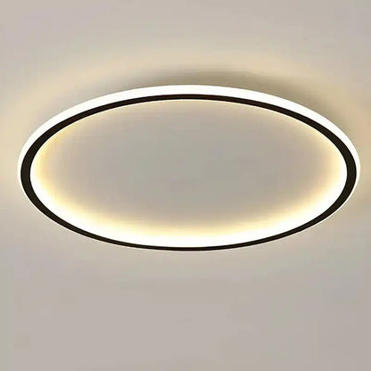Plafonnier LED Rond et Simple au Design Nordique avec Lumière dimmable en différentes tailles - Luminenza - Noir