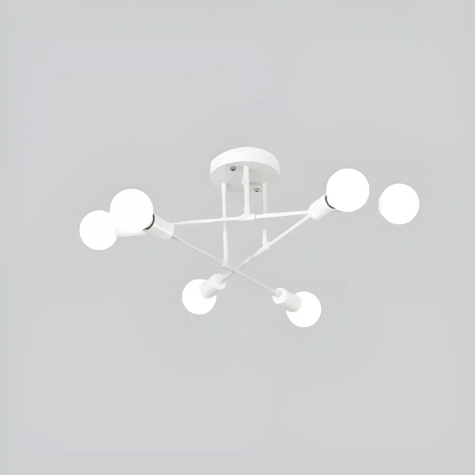 Plafonnier LED Suspension pour Salon 4 ou 6 Ampoules - Luminenza - Blanc