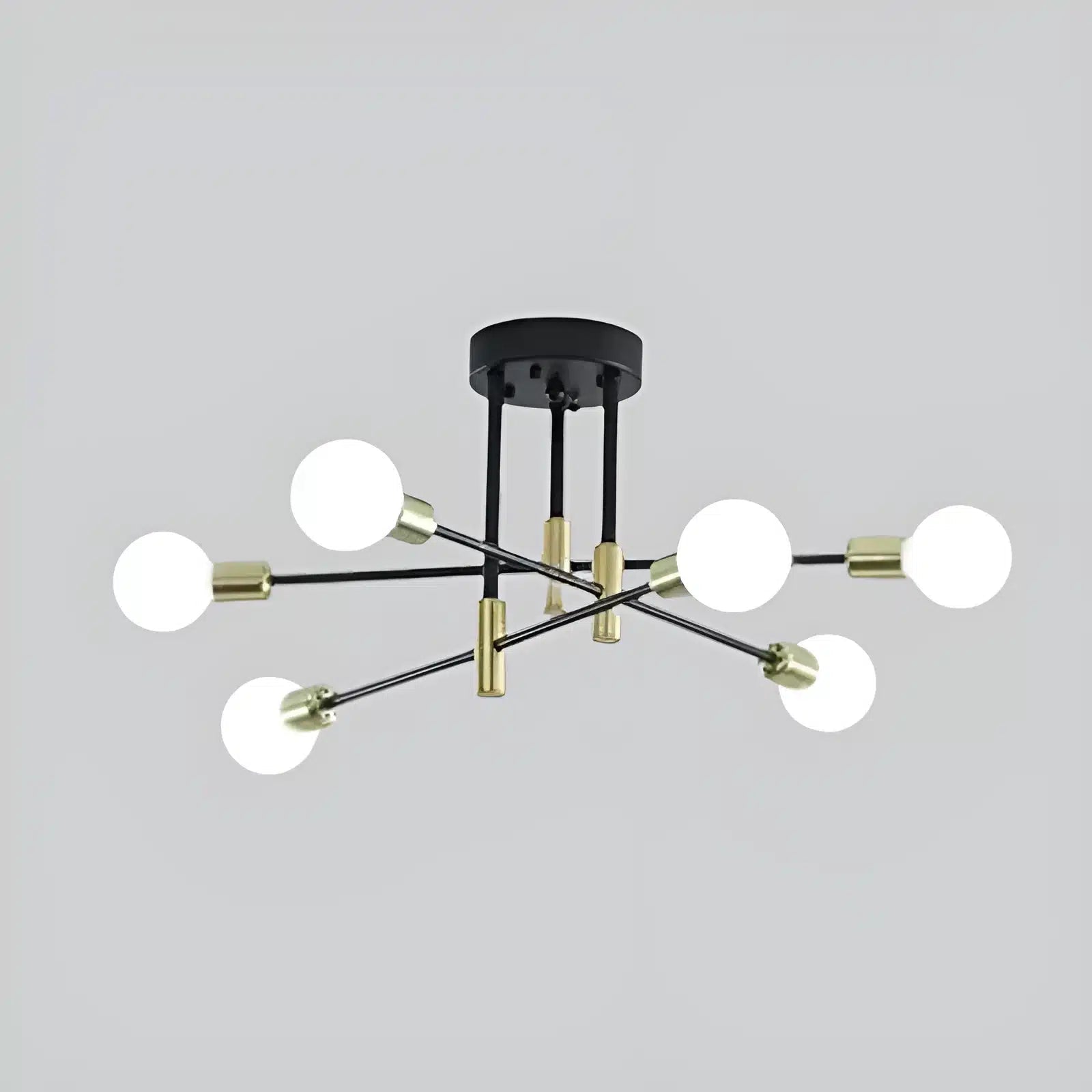 Plafonnier LED Suspension pour Salon 4 ou 6 Ampoules - Luminenza - Blanc