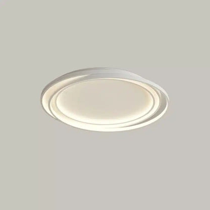 Plafonnier LED ultra fin au design moderne avec formes rondes entrelacées - Luminenza - Blanc