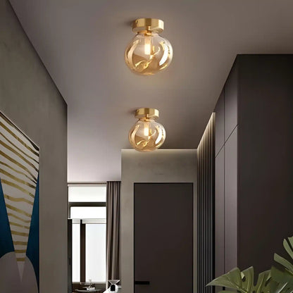 Plafonnier vintage en forme de goutte pour salon - Luminenza - Cognac