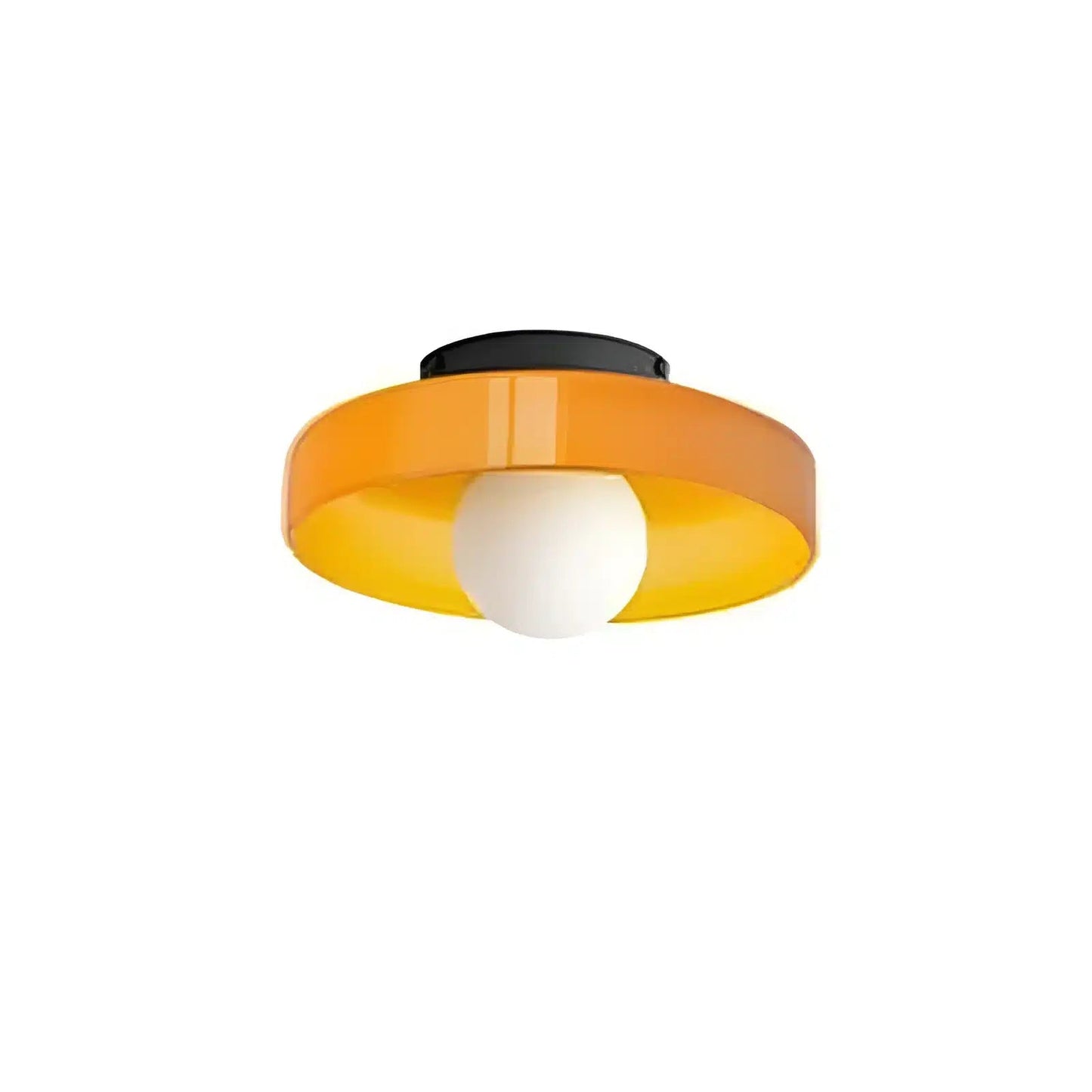 Plafonnier vintage en verre pour salon - Luminenza - Jaune