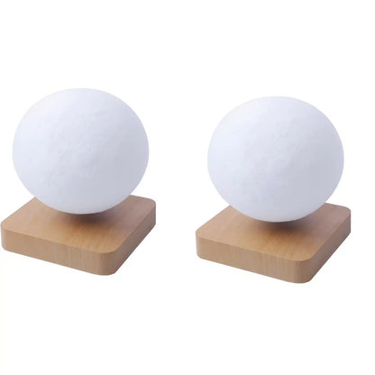 Veilleuse lune flottante magnétique pour chambre - Luminenza - Bois
